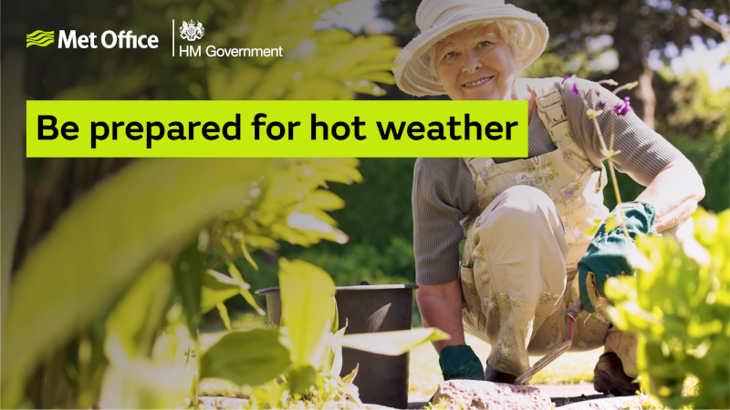 Be prepared for hot weather