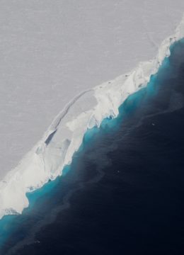 A view of a large wave in the ocean.