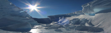 A snow covered mountain.
