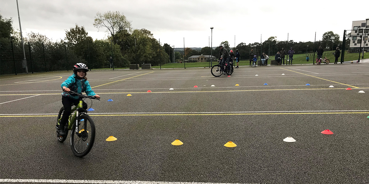 learning to ride around cones