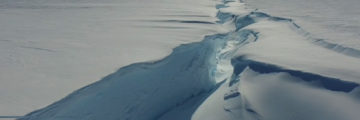 A view of a snow covered mountain