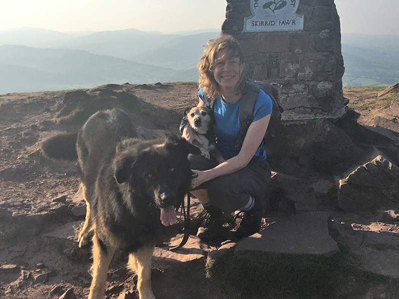 Phillipa at the summit of the Skirrid