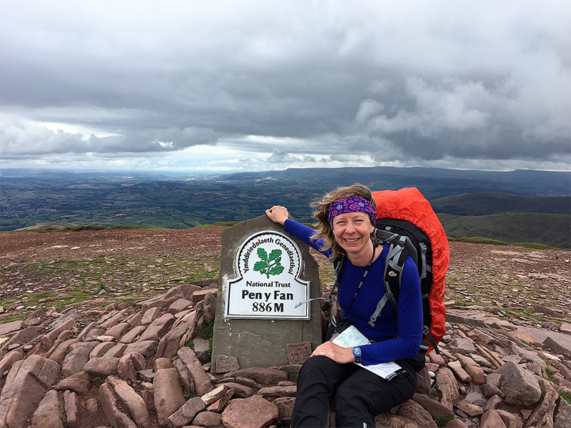 Phillipa at Pen-y-Fan