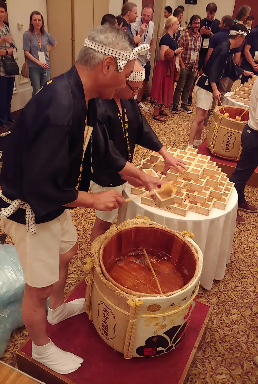 Udon noodles being served in Beppu. BGS © UKRI.