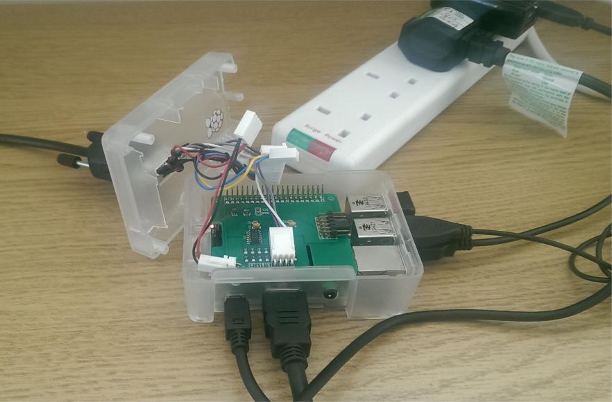 Figure 3: Rapsberry Pi (B+) with AB Electronics 17-bit digitiser.