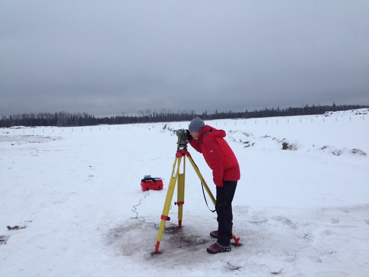 Photo of absolute observations at the observatory site