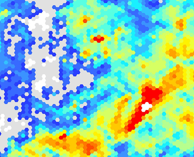 Superficial Thickness Hex Sample