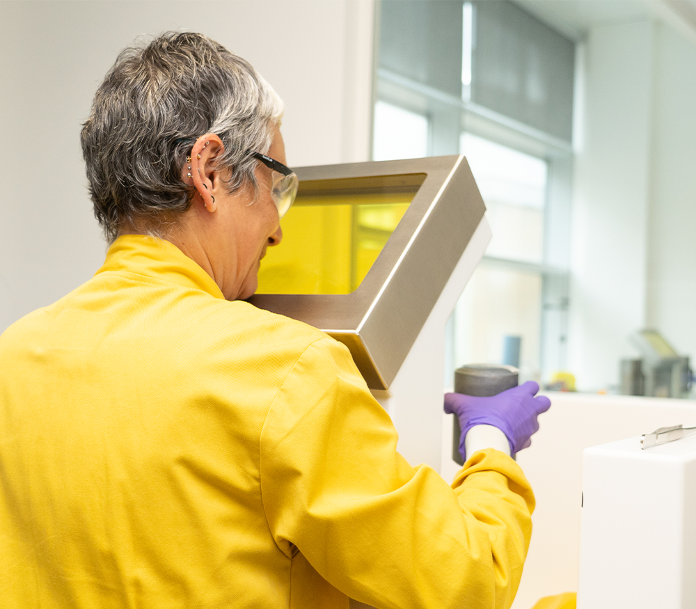 R&D Consultancy - An image of a scientist working on radiopharmaceutical research in a laboratory