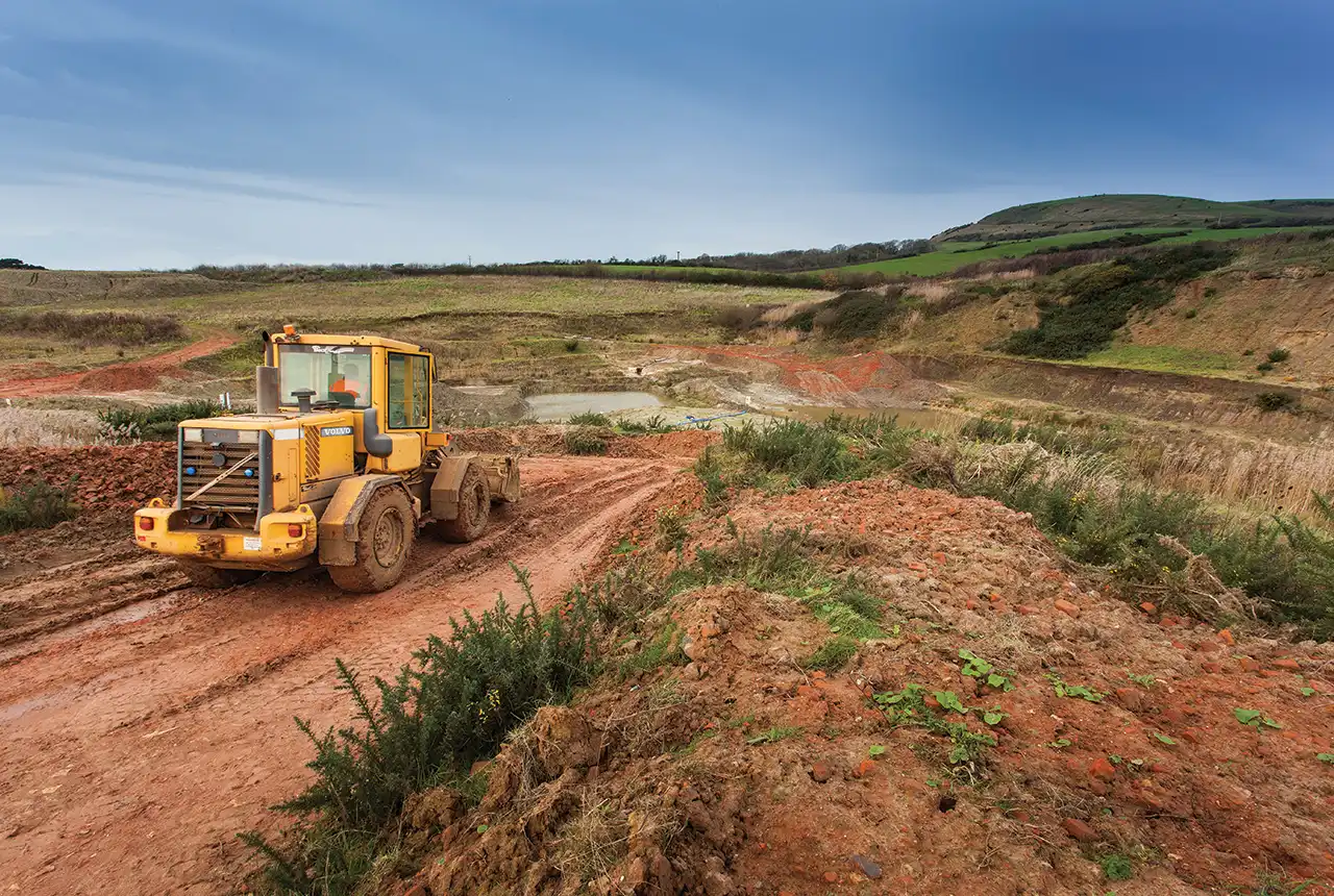 Clay extraction from Ibstock Quarry, Leicestershire, UK. © Ibstock