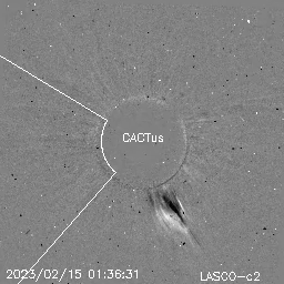 A video showing the CME observed on the 15th February.
