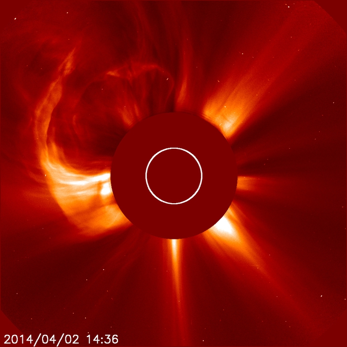 SOHO image of the corona. Image SOHO (NASA/ESA)