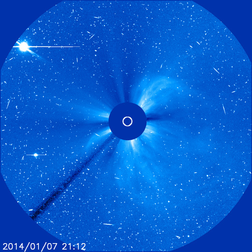 SOHO/LASCO C3 image of the CME on 7th January. Image NASA