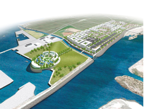 Artists impression of a possible reconstruction of Yuriage town.