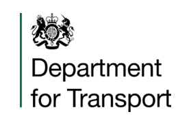Department for Transport logo featuring a royal coat of arms above the text.