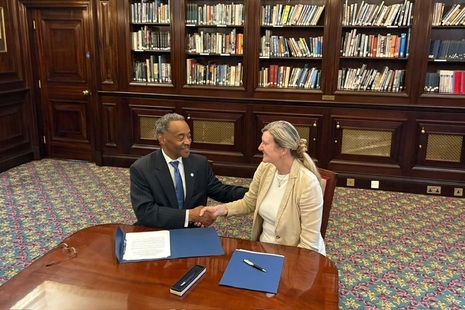 Dr. Jonathan Woodson with Air Marshal Clare Walton