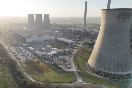 The West Burton power plant site on a sunny day.