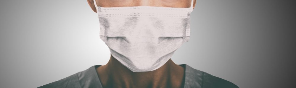 Doctor wearing a facemask.