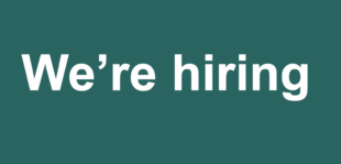Title card that says 'We're hiring'