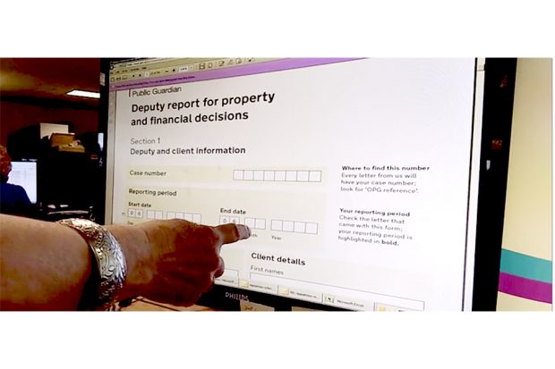 Computer screen showing a digital deputy report