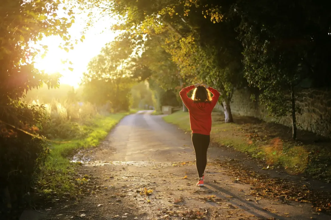 Jogger in a park