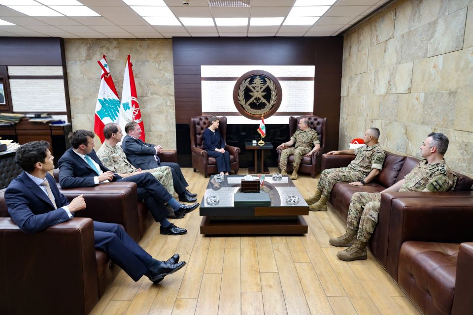 Dame Barbara with Lebanese Army Commander