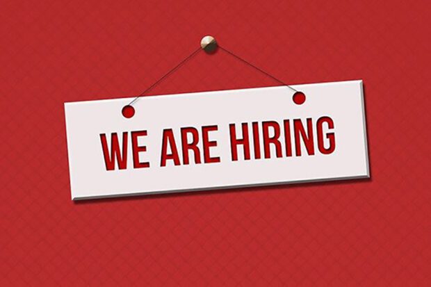 Sign reads We are hiring