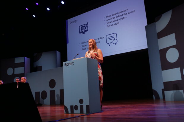 Aleks Bobrowska presenting at Sprint 19
