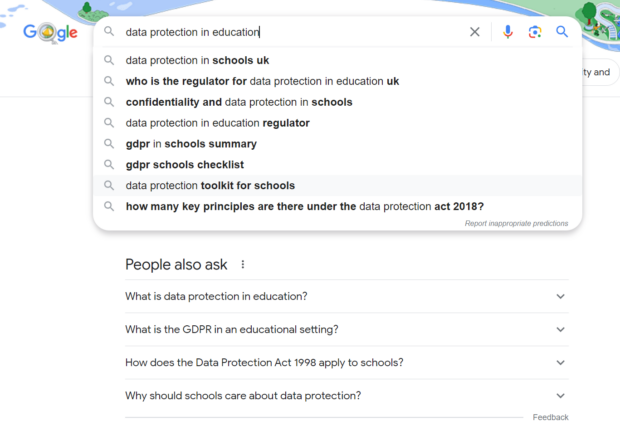 Screenshot of a Google Search