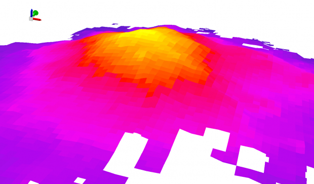 The Charlie Boar Seamount mapped during the Blue Belt Programme/BAS research expedition on the James Clark Ross - it is over twice the height of Ben Nevis.
