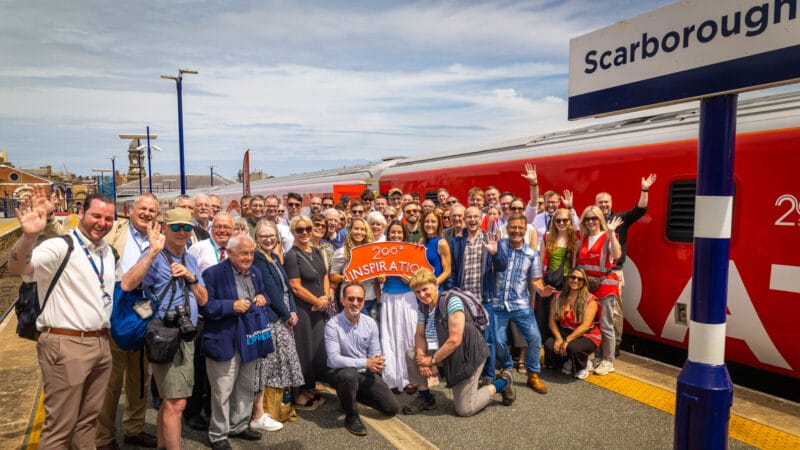 Group of children with Inspiration train, Scarborough June 2026