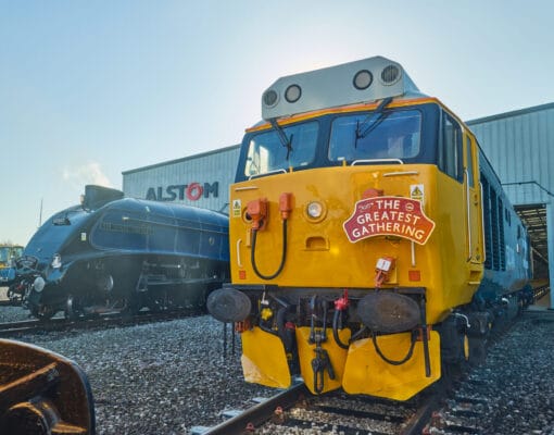 The Greatest Gathering - locomotives outside engine shed