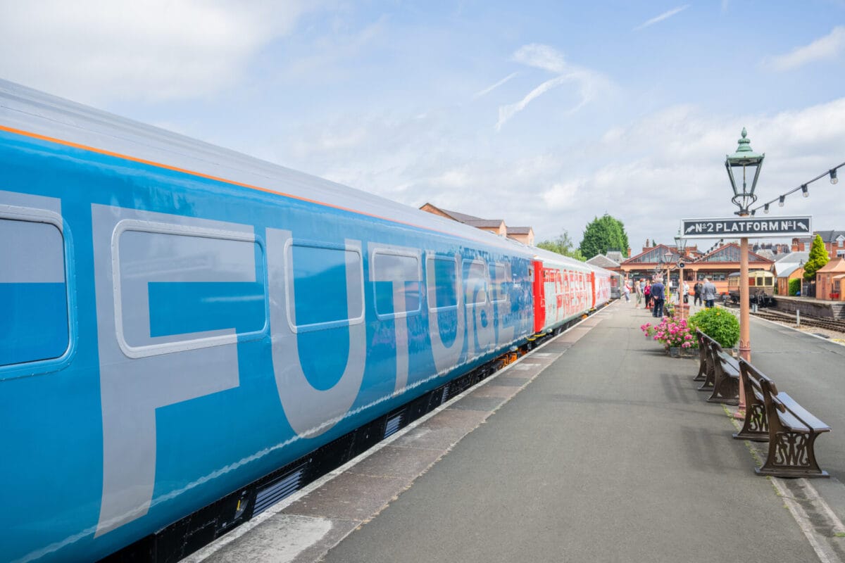 Railway 200 exhibition train 'Future' exterior