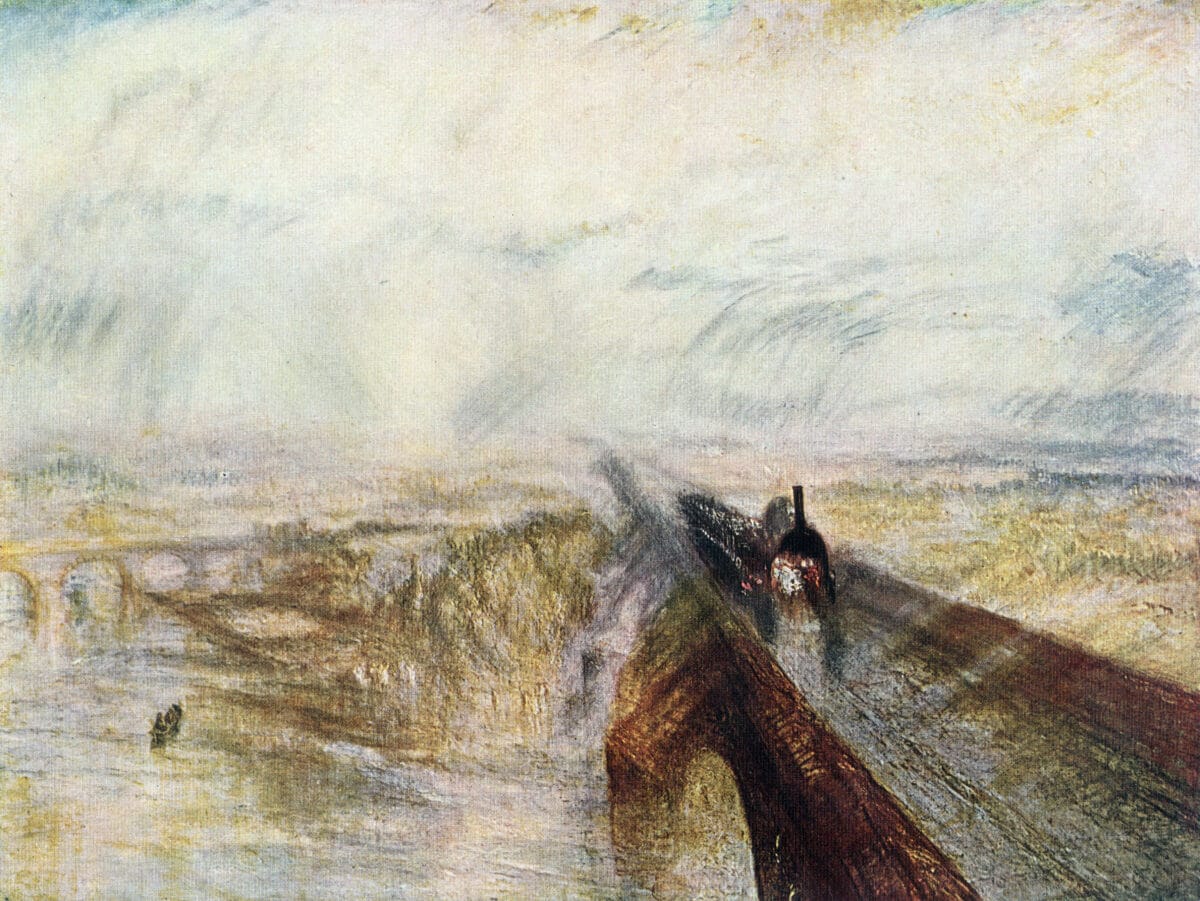 A sketch by J. M. W. Turner: Rain, Steam, and Speed - The Great Western Railway