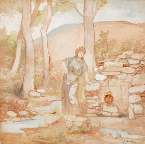 T01641 &copy; Tate Images | Peasant Woman at a Fountain