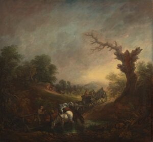 N00310 &copy; Tate Images | Sunset: Carthorses Drinking at a Stream