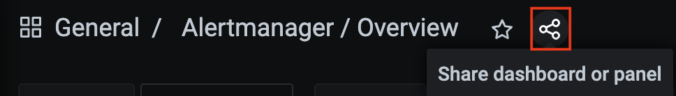 Dashboard share button