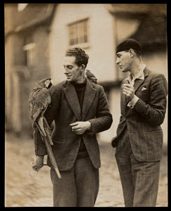 M00891 &copy; Tate Images | Cedric Morris with Arthur Lett Haines and Rubio the parrot