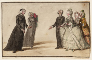 T04256 &copy; Tate Images | Three Clergymen and Three Ladies in Conversation