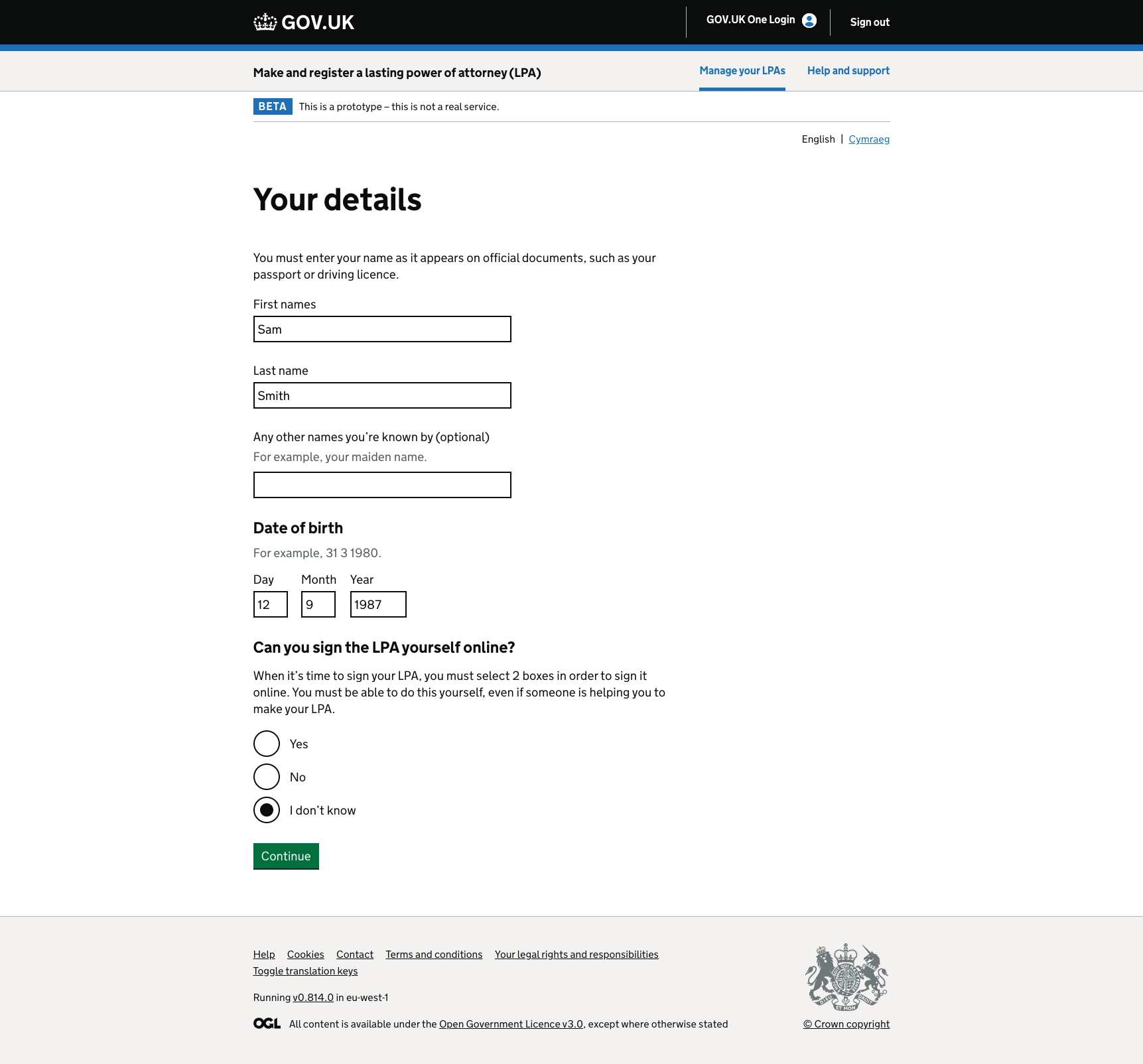 A screenshot of the 