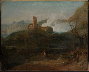 N00465 &copy; Tate Images | Mountain Scene with Castle, Probably Martigny