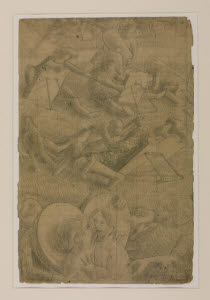 T03047 &copy; Tate Images | <i>from</i> Drawings for the Port Glasgow Resurrection Series, Drawing for Right Panel of 'Resurrection: Reunion'