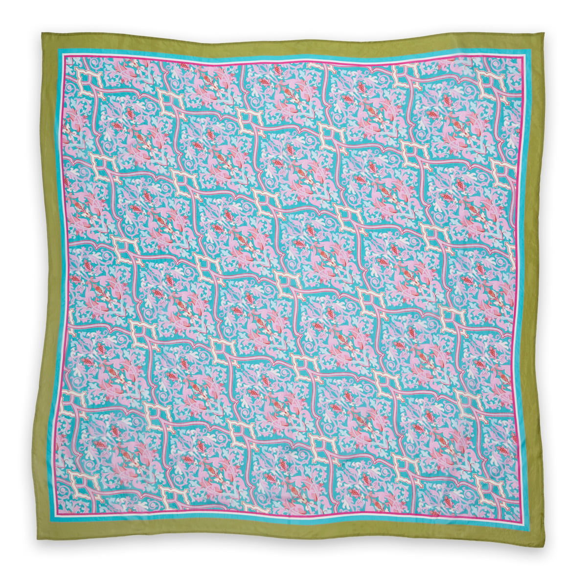 Thistle Arabesques silk scarf