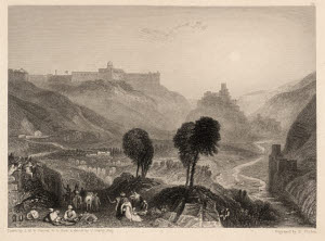 T06653 &copy; Tate Images | <i>from</i> Landscape Illustrations of the Bible, Mount Moriah, engraved by E. Finden