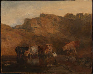 N00487 &copy; Tate Images | The Quiet Ruin, Cattle in Water; A Sketch, Evening