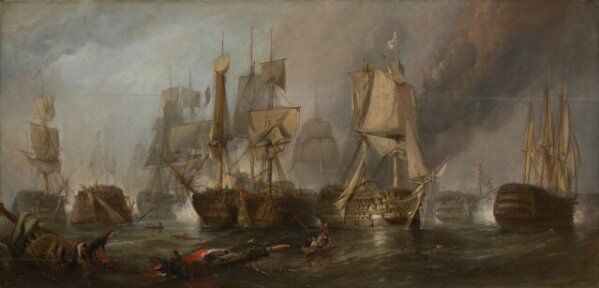 N00405 &copy; Tate Images | Sketch for 'The Battle of Trafalgar, and the Victory of Lord Nelson over the Combined French and Spanish Fleets, October 21, 1805'