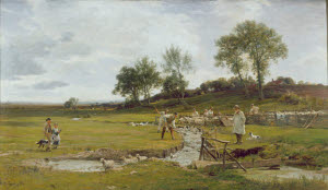 N01619 &copy; Tate Images | Sheep-Washing in Sussex