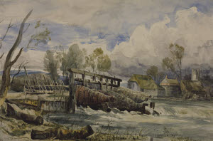 N02371 &copy; Tate Images | Sketch for 'Eel Pots at Goring'
