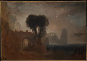 N03381 &copy; Tate Images | Archway with Trees by the Sea; Sketch for 'The Parting of Hero and Leander'