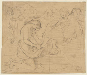 N04281 &copy; Tate Images | Sketch for 'Jesus Washing Peter's Feet'