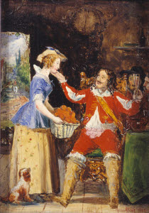 N01807 &copy; Tate Images | A Maid Offering a Basket of Fruit to a Cavalier